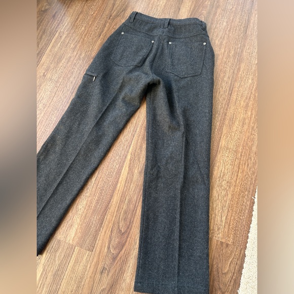 WOOLRICH High Rise Wool Straight Leg Trousers Heritage Minimalist Dress Pants 6 - Picture 12 of 14